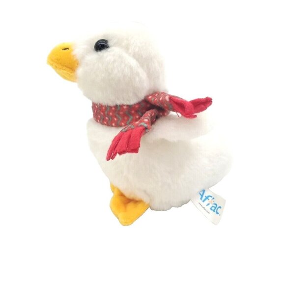 Aflac Insurance Duck White 6 Inch Plush Stuffed Animal Toy Gift Works Scarf Talk - Picture 2 of 5